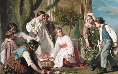 „Uroczystość Bożego Ciała” na płótnie z XIX wieku
