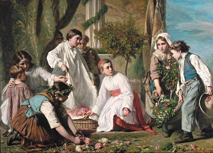 „Uroczystość Bożego Ciała” na płótnie z XIX wieku