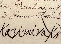 Autograf królowej Marii Kazimiery, żony Jana III Sobieskiego. 