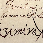 Autograf królowej Marii Kazimiery, żony Jana III Sobieskiego. 