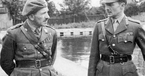 Gen. Stanisław Sosabowski (z lewej) z gen. Frederickiem Browningiem
