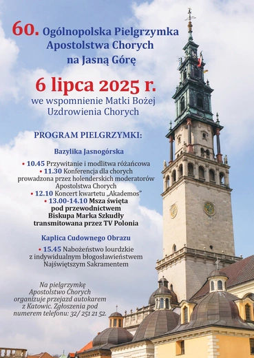 60. Ogólnopolska Pielgrzymka Apostolstwa Chorych na Jasną Górę