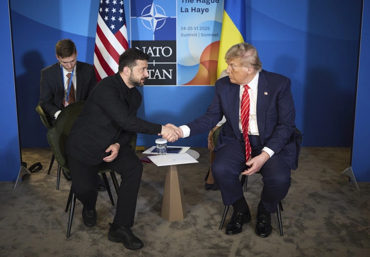 Wołodymyr Zełenski i Donald Trump