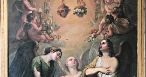 Najświętsze serca Jezusa i Maryi na płótnie hiszpańskiego malarza