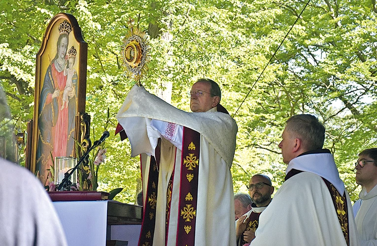 Modlitwę poprzedziło powitanie pielgrzymów. Następnie odbyła się krótka adoracja, a po niej liturgia.