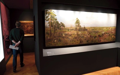 Fragment  „Małej Panoramy Racławickiej”.  Tę „dużą” obejrzało już  12 milionów osób.