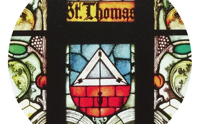 „Symbol św. Tomasza Apostoła”, lata 1910–1911, Augustin Pacher; kościół św. Bartłomieja w Gliwicach.