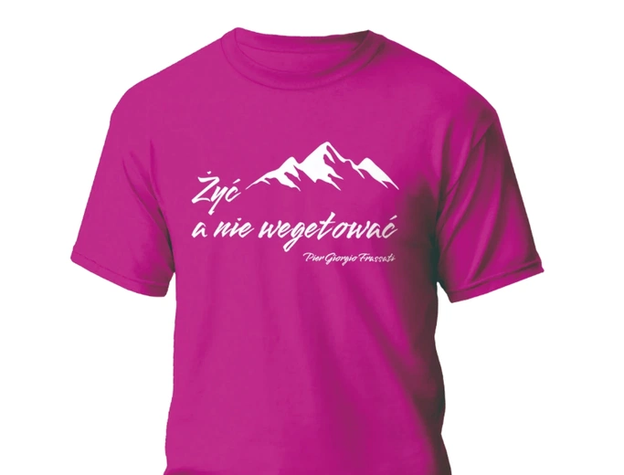 Żyć, nie wegetować! Błogosławiony Pier Georgio Frassati z inspirującym hasłem na koszulkach