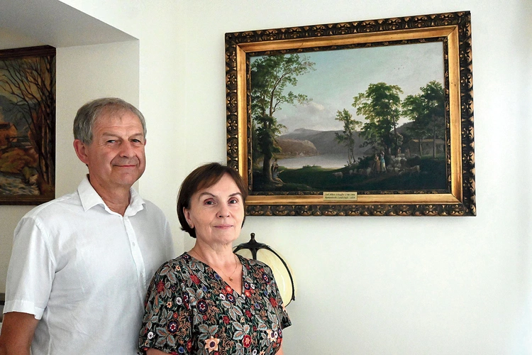 – To nie tylko kolekcja,  ale też część naszego życia – przyznają państwo Honkowie.  Tu: „Romantische Landschaft” autorstwa Karla Alberta Schaeffera, serdecznego przyjaciela  J. v. Eichendorffa
