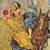 Miłosierny Samarytanin (według Delacroix) na płótnie Vincenta van Gogha