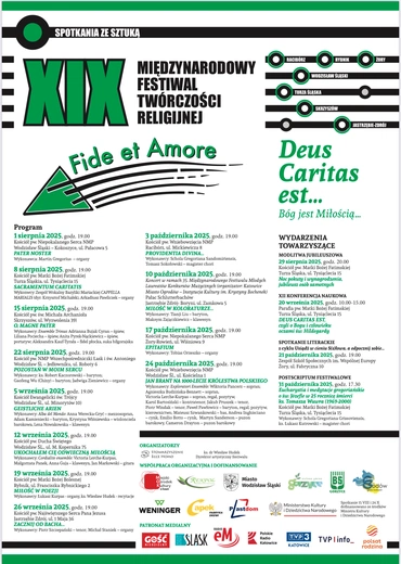 XIX Międzynarodowy Festiwal Twórczości Religijnej "Fide et Amore", 1 sierpnia-24 października