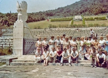 Podczas wizyty na Polskim Cmentarzu Wojennym na Monte Cassino. 