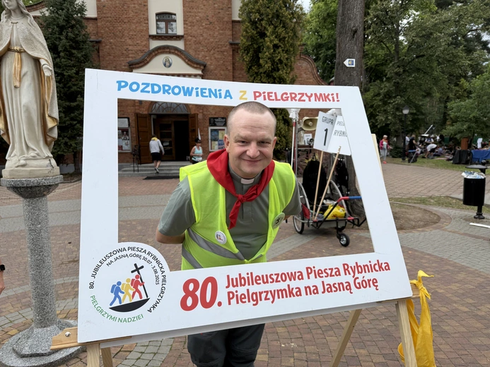 80. Pielgrzymka Rybnicka - postój w Miotku