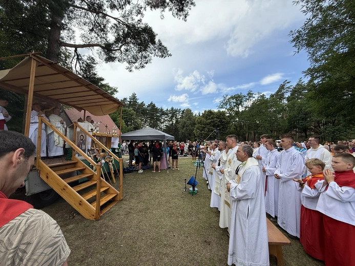 80. Pielgrzymka Rybnicka - postój w Miotku