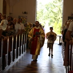 Popowo Kościelne. Poświęcenie cegły z Dzrwi Świętych bazyliki św. Piotra w Watykanie