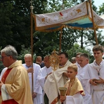 Popowo Kościelne. Poświęcenie cegły z Dzrwi Świętych bazyliki św. Piotra w Watykanie