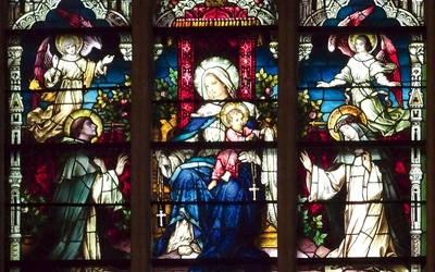  „Przekazanie różańca  św. Dominikowi  i św. Katarzynie ze Sieny”, 1904 r.,  kościół Najświętszego Serca Pana Jezusa, Bytom- -Szombierki.