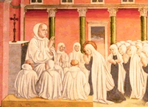 Święta Franciszka Rzymska na malowidle w klasztorze w Tor de'Specchi 