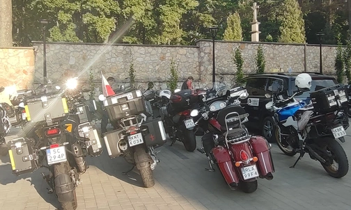 Piekary Śląskie. Śląski postój na trasie Pielgrzymki Motocyklistów "Od Krzyża do Krzyża" [ZDJĘCIA]