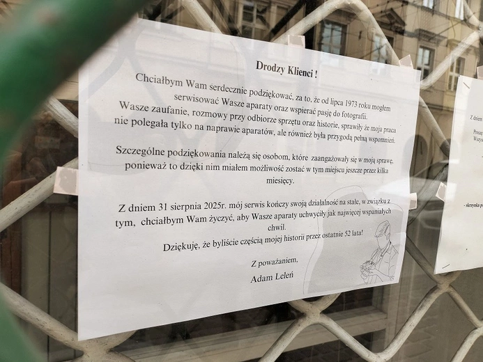 Adam Leleń zamyka swój warsztat fotograficzny