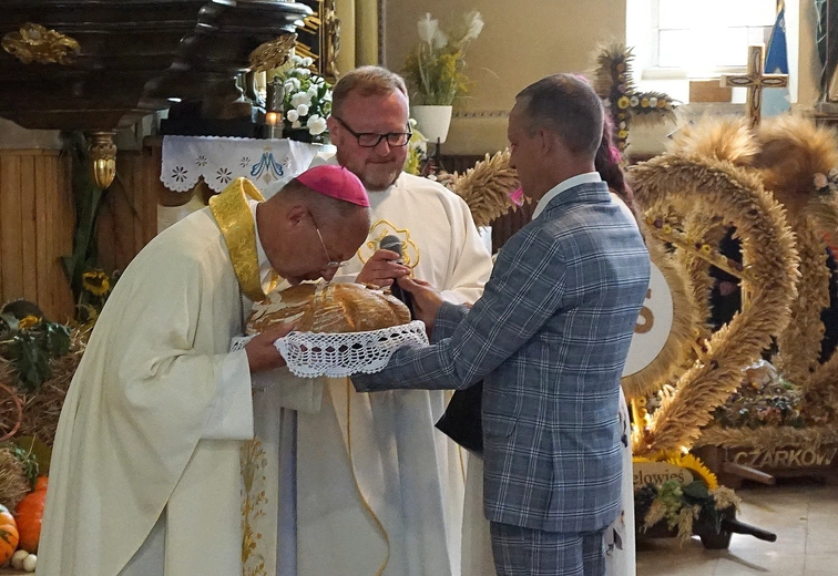 Dożynki diecezjalne w Wielowsi - korony żniwne i plony