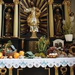 Dożynki diecezjalne w Wielowsi - korony żniwne i plony