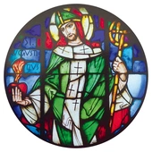 …oraz św. Teresy od Dzieciątka Jezus w Zabrzu-Mikulczycach, 1933 r., Franz Xaver Wilfried Braunmiller, Mayer'sche Hofkunstanstalt, Monachium. 