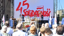 Gorzów Wlkp. Obchody 45. rocznicy powstania NSZZ "Solidarność"