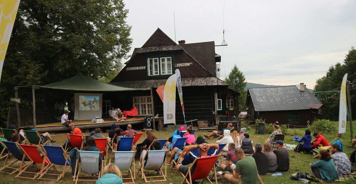 Jakub Głuszak i Tadeusz Papierzyński na 7. Beskidzkim Festiwalu Podróżników