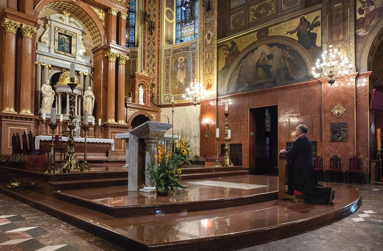 Dzień  po ogłoszeniu nominacji bp Przybylski odwiedził sanktuarium Matki Sprawiedliwości i Miłości Społecznej w Piekarach Śląskich.