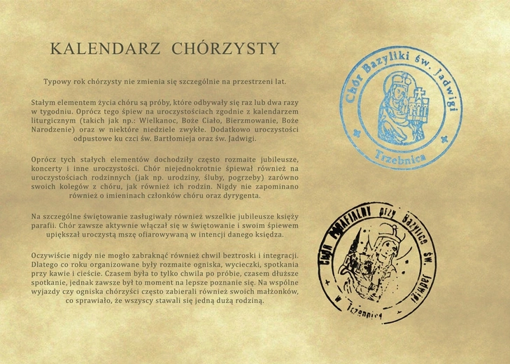 Wystawa poświęcona Chórowi św. Jadwigi w Trzebnicy