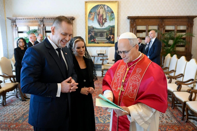 Prezydent Nawrocki na audiencji u Papieża Leona XIV - zobacz zdjęcia
