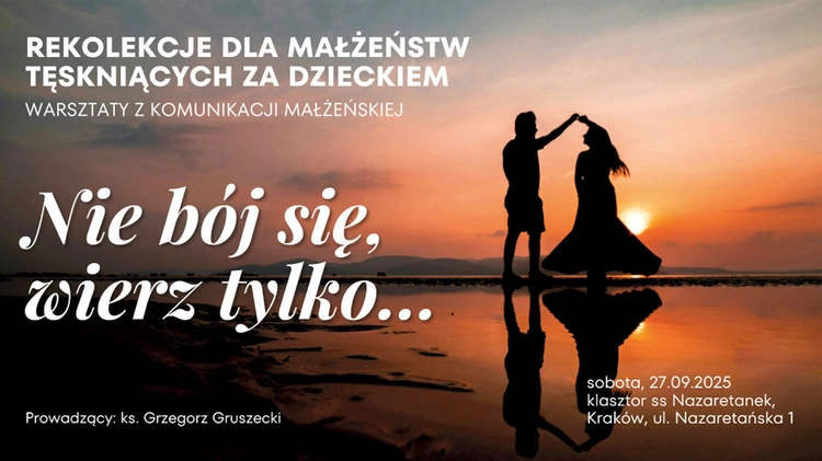 Zapisy na dzień skupienia, który odbędzie się 27 września, trwają do 22 września. Szczegóły na www.abrahamisara.pl. 