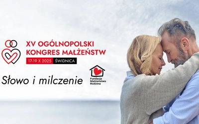 Baner reklamowy XV Ogólnopolskiego Kongresu Małżeństw w Świdnicy.