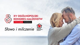 Baner reklamowy XV Ogólnopolskiego Kongresu Małżeństw w Świdnicy.