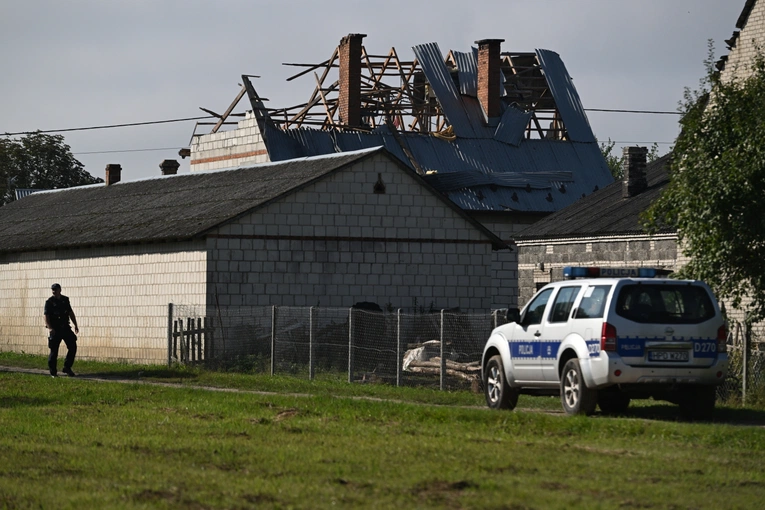 W Wyrychach po upadku rosyjskiego drona