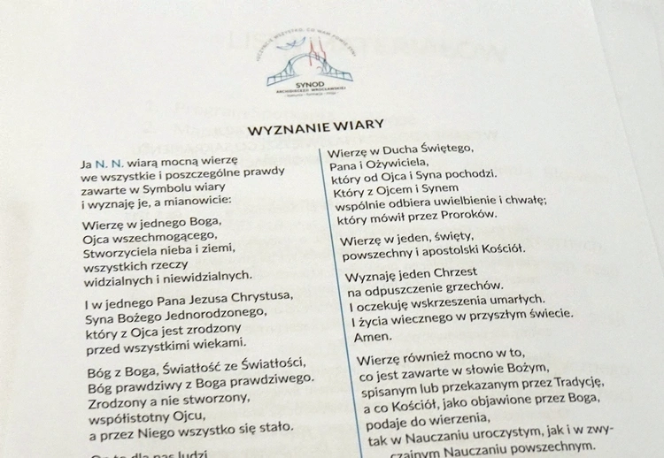 Początek plenarnych obrad synodu archidiecezji wrocławskiej