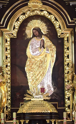 Obraz Matki Bożej z głównego ołtarza. 