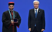 Kard. George Jacob Koovakad i prezydent Kazachstanu Kasym-Żomart Tokajew