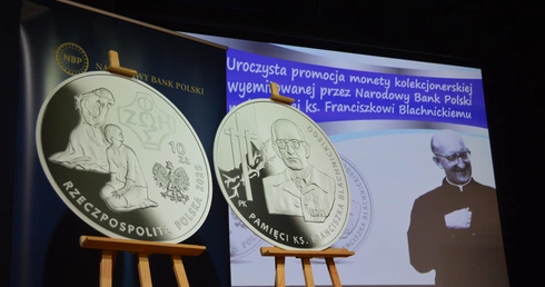 Katowice. Ks. Blachnicki na monecie NBP
