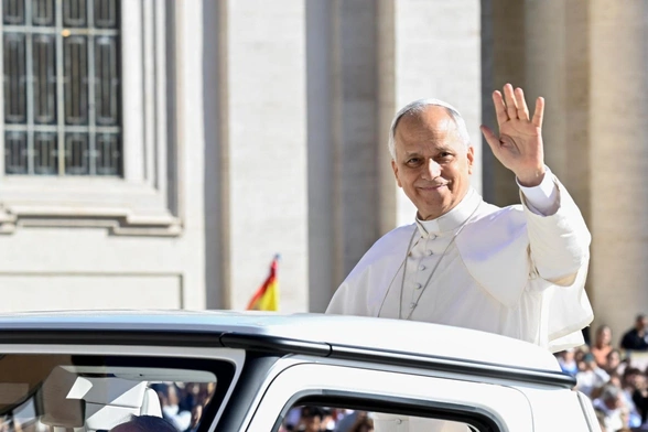 Leon XIV podczas audiencji jubileuszowej