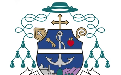 Herb biskupa katowickiego Augusta Hlonda SDB.