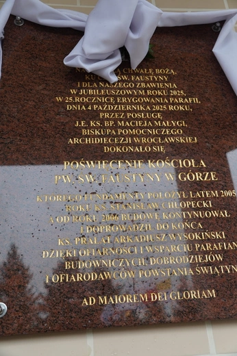 Powięcenie kościoła pw. św. Faustyny w Górze