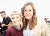  Diana Dąbrowska z synem Filipem. 