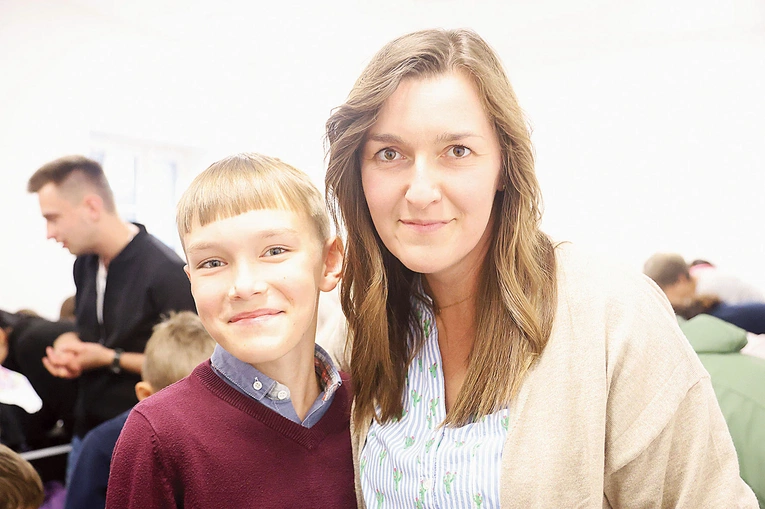  Diana Dąbrowska z synem Filipem. 