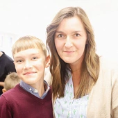  Diana Dąbrowska z synem Filipem. 