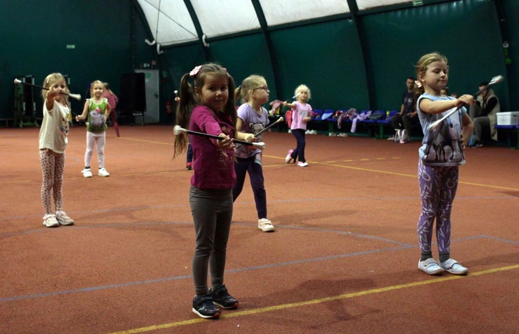 Trening mażoretek Mini Magnolia, mistrzyń świata z Kotulina