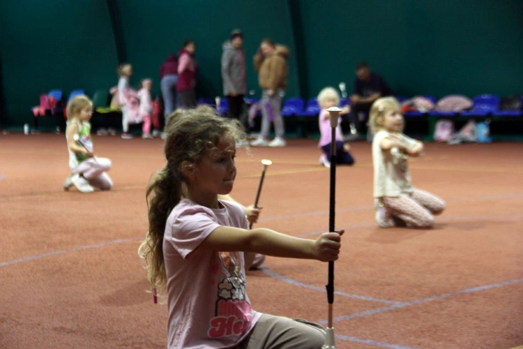 Trening mażoretek Mini Magnolia, mistrzyń świata z Kotulina