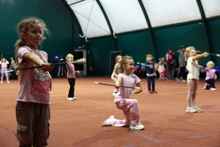 Trening mażoretek Mini Magnolia, mistrzyń świata z Kotulina