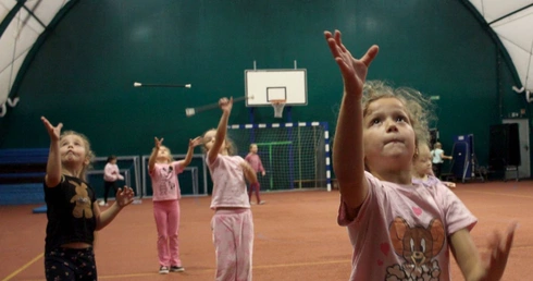 Trening mażoretek Mini Magnolia, mistrzyń świata z Kotulina